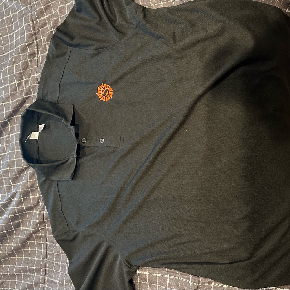 Sun Country Airlines Black and Orange Polo Shirt